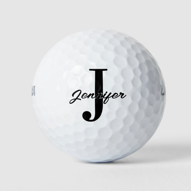 Balles De Golf Lettre initiale et nom personnalisé (Devant)