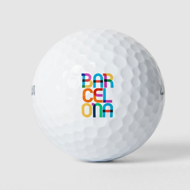 Balles De Golf Lettres d'art pop de Barcelone Espagne (Devant)