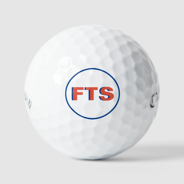 Balles De Golf Lettres de bloc monogrammes personnalisées Boules  (Recto)