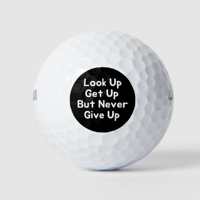 Balles De Golf Levez-Vous, Mais N'Abandonnez Jamais (Devant)