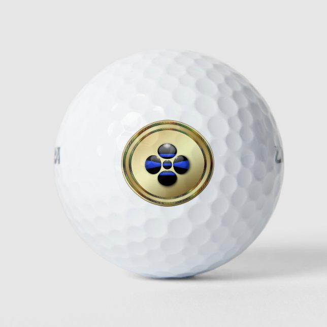 Balles De Golf Ligne Bleue Mince Boules de Golf Personnalisées (Devant)
