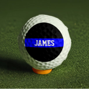 Balles De Golf Ligne bleue mince - Drapeau américain personnalisé