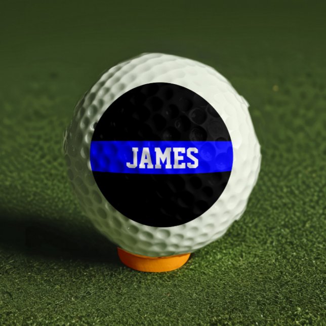 Balles De Golf Ligne Bleue Mince - Drapeau Américain Personnalisé (Créateur téléchargé)