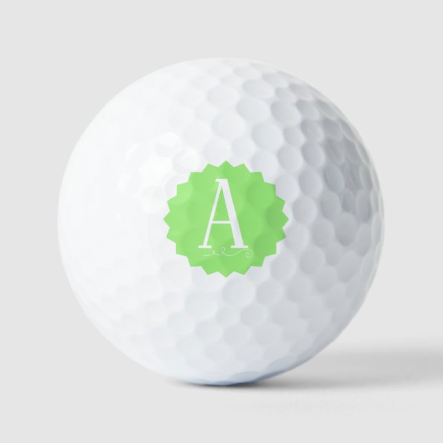 Balles De Golf Lime Green Initial Golf Balls (Recto)