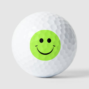 Balles De Golf Lime Green Joyeux visage