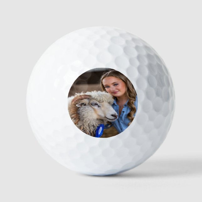 Balles De Golf Livestock Show Sheep Photo Customize (Recto)