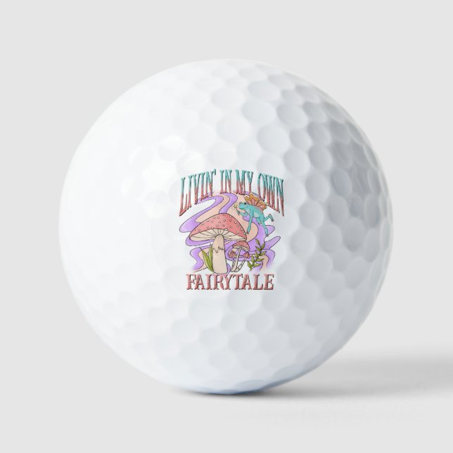 Balles De Golf Livin' In My Own Fairytale - Frog & Champignons (Recto)