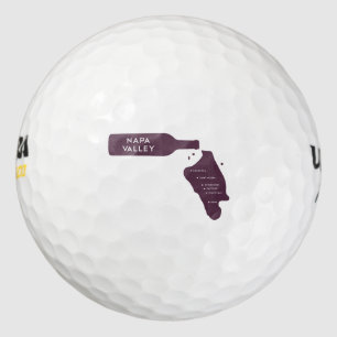 Balles De Golf Logo de flaque de bouteille de vin de Napa Valley
