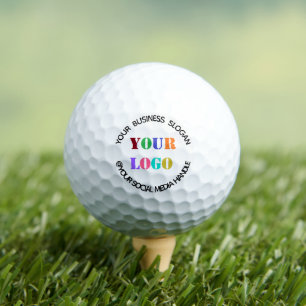 Balles De Golf Logo de l'entreprise personnalisée et texte Busine