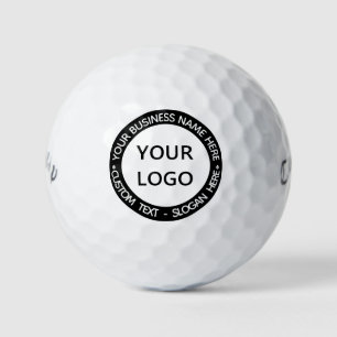 Balles De Golf Logo de votre entreprise Stamps texte personnalisé