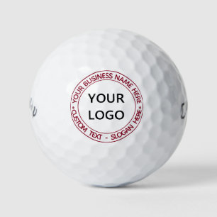 Balles De Golf Logo d'entreprise personnalisé et timbres texte Bo