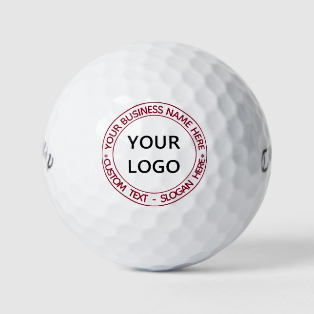 Balles De Golf Logo d'entreprise personnalisé et timbres texte Bo (Devant)