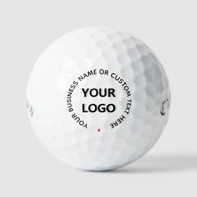 Balles De Golf Logo d'entreprise personnalisé Texte Société Timbr (Recto)