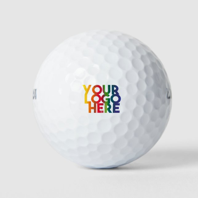Balles De Golf Logo d'entreprise simple blanc (Devant)