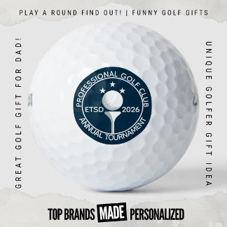 Balles De Golf Logo du Classic Golf Club Scramble du Tournoi Annu