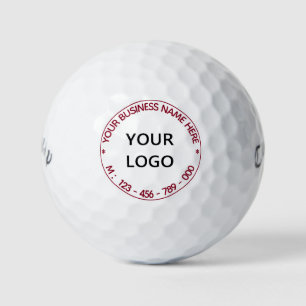 Balles De Golf Logo et texte personnalisés Boules de golf Timbre 