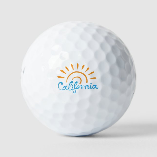 Balles De Golf Logo Sunny California (Devant)