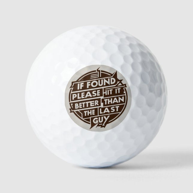 Balles De Golf Lost Balls dit - Expressions stupides et amusantes (Recto)