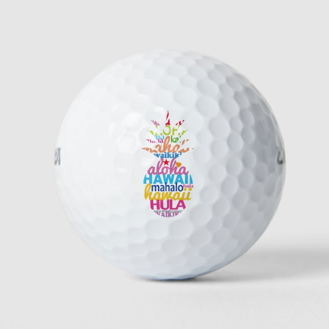 Balles De Golf Lots d'Hawaiian Pineapple (Devant)