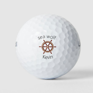 Balles De Golf "LOUP DE MER" ,volant, personnalisé