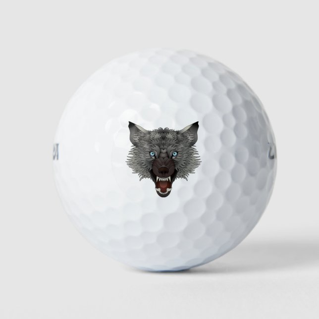 Balles De Golf loup noir (Devant)