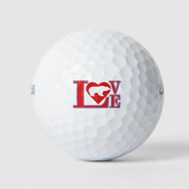 Balles De Golf Love-Grizzlies (Devant)