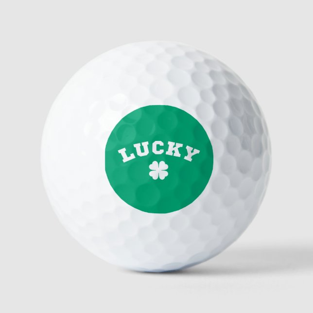 Balles De Golf Lucky Clover St. Patricks Day (Recto)