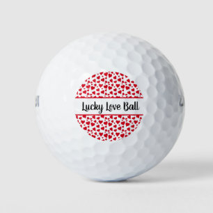 Balles De Golf Lucky Love Ball Red Hearts Valentines Day