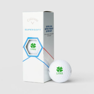 Balles De Golf Lucky vert quatre feuilles trèfle personnalisé