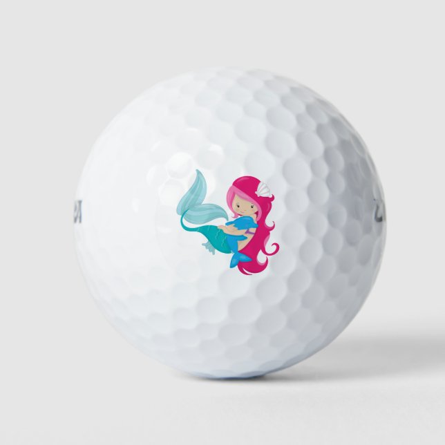 Balles De Golf Ma jolie sirène et mon dauphin (Devant)