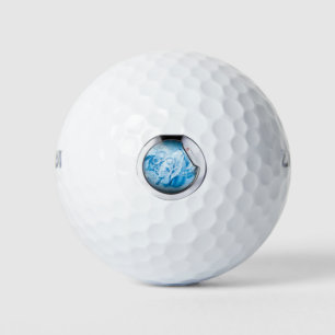 Balles De Golf machine à laver encadrée en argent animée