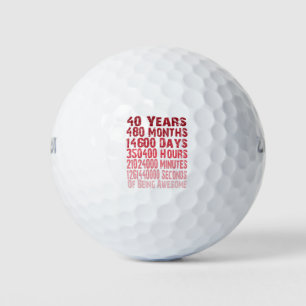 Balles De Golf Magnifique depuis 40 ans 40th Birthday Gift