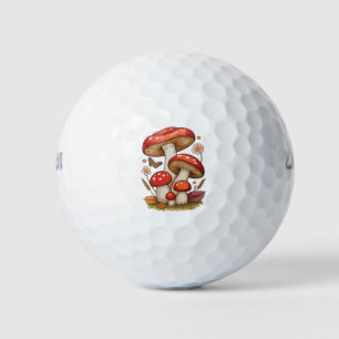 Balles De Golf Maisonnette Champignons Sublimation Goblincore