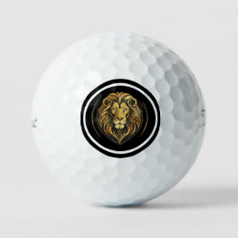 Balles De Golf Majestic Lion Gold Emblem Golf Balls