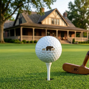Balles De Golf Maman Ours Personnalisée Avec 2 Noms D'Enfants Cad