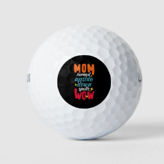 Balles De Golf Maman S'Est Tournée Vers Le Bas Les Sons Waouh ! -