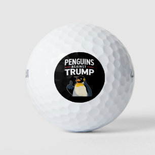 Balles De Golf Manchots Pattes En L'air Résistent Contre Trump