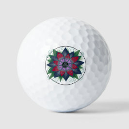 Balles De Golf Mandala de cœurs floraux