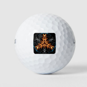 Balles De Golf Mandala style métallique lourd flamboyant