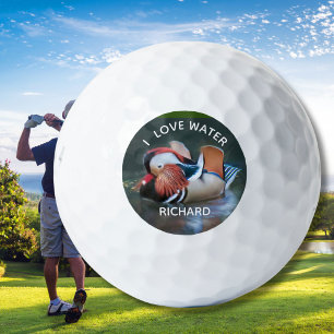 Balles De Golf Mandarin Duck Fun Love Nom de l'eau