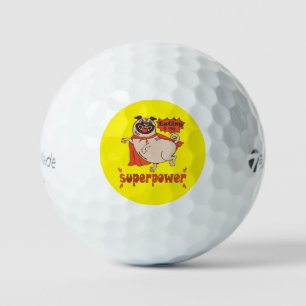 Balles De Golf Manger est mon super-puissance rouge carlin style