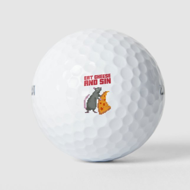 Balles De Golf Mangez Du Fromage Et Du Péché (Devant)