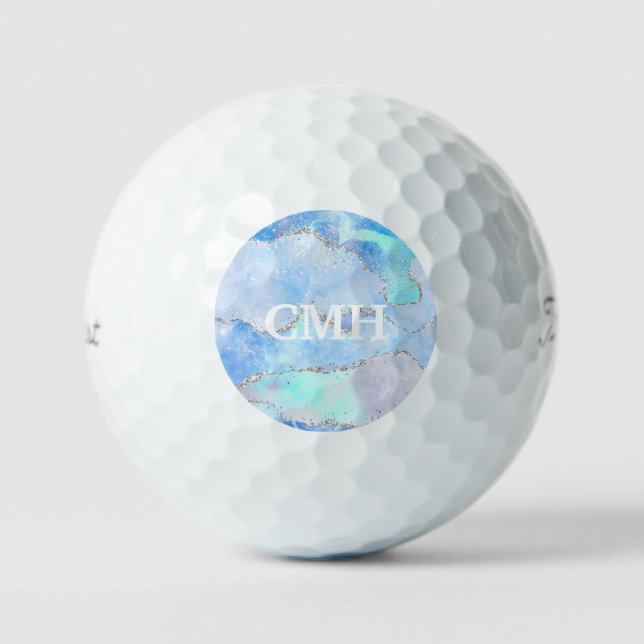 BALLES DE GOLF MARBLED OCEAN PERSONNALISÉES (Recto)