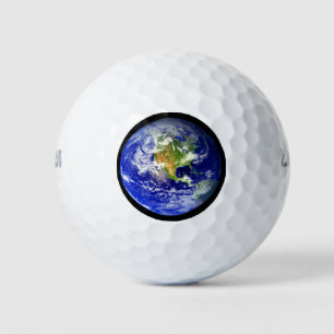 Balles De Golf Marbre bleu planète Terre