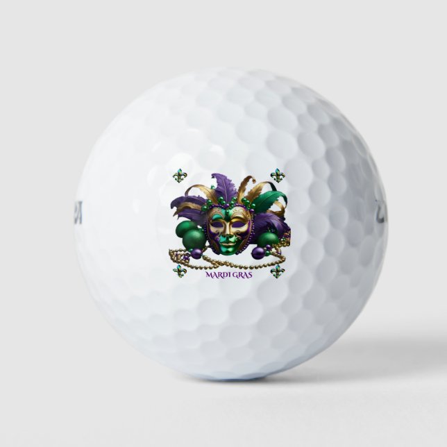 Balles De Golf Mardi Gras 2024 (Devant)