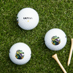 Balles De Golf Mardi Gras Alligator