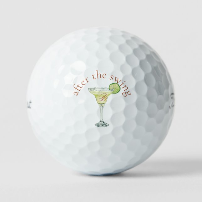 Balles De Golf Margarita après le titre du monogramme à aile Pro  (Recto)