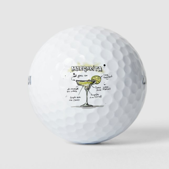 Balles De Golf Margarita Drink Recette Conception (Devant)