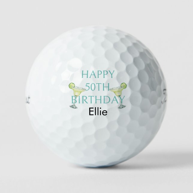 Balles De Golf Margarita Happy 50th Birthday Titleist Pro V1 (Recto)