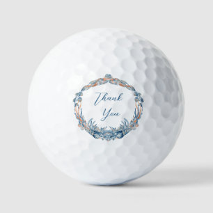 Balles De Golf Mariage Nautique Favor Seashell Wreath Merci
